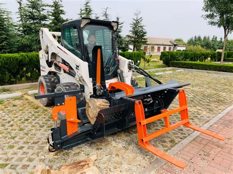 firewood rack for skid steer|skid steer wood processor.